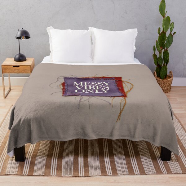 Item preview, Messy Vibes Only Fabric Design with Frayed Threads and Minimalist Textile Expression designed and sold by SplashTastic.