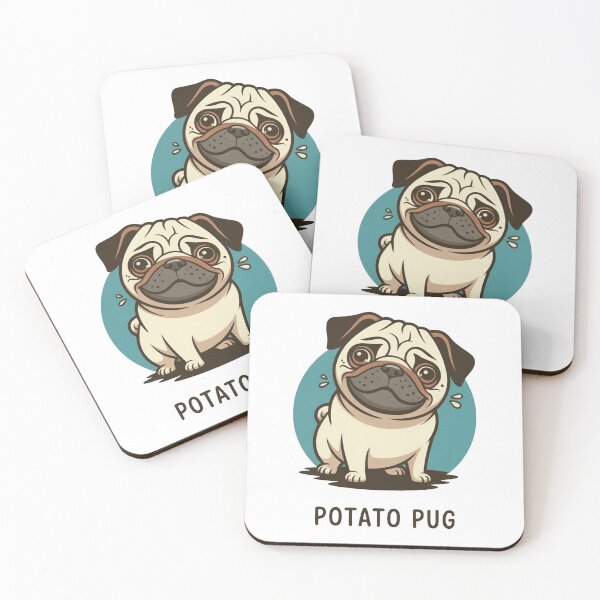 Item preview, Potato Pug Cute Dog Cartoon designed and sold by MonkiFlipp.