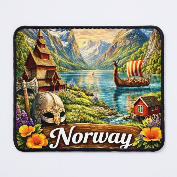 Item preview, Norway Fjords Viking Age designed and sold by Myra365Art.