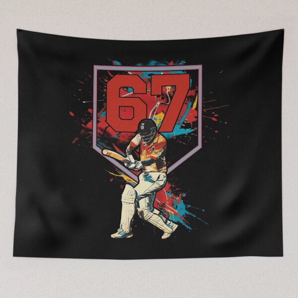 Item preview, Cricket Batsman 67 Bold Splash Art T-Shirt designed and sold by LashondaGreen89.