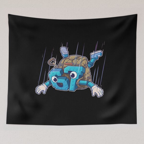 Item preview, Skydiving Pixel Bot Cartoon T-Shirt designed and sold by LashondaGreen89.