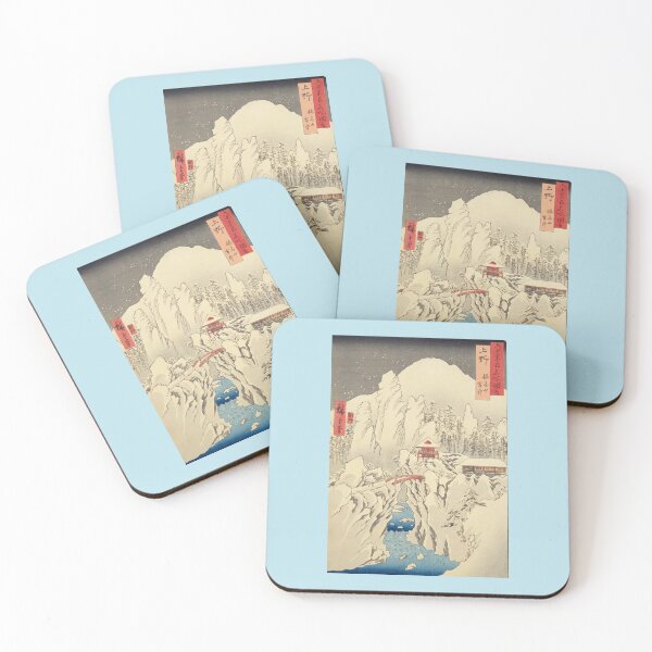Item preview, Vintage, Ukiyoe by Hiroshige Utagawa, Japanese art, woodblock, Wall art, Puzzle, Snow,Mountain designed and sold by VintageJapan for Japanese woodblock, Ukiyoe, Retro art and more.