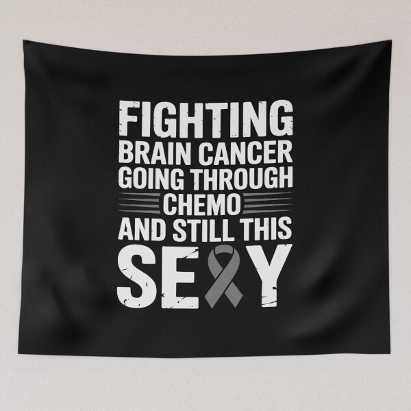 Item preview, Fighting Brain Cancer Chemo Sexy Fighter Awareness  designed and sold by KonopikaaArt.