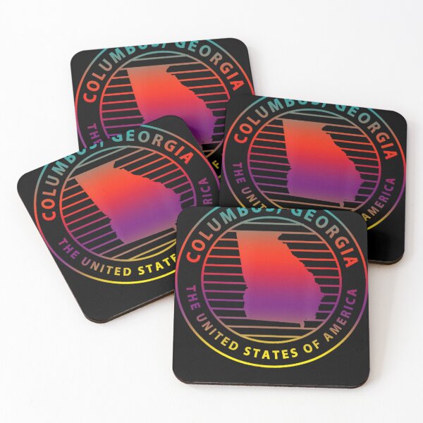 Item preview, Columbus Georgia Retro Sunset City Badge Design designed and sold by adelinebrue.