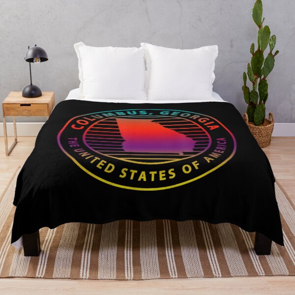 Item preview, Columbus Georgia Retro Sunset City Badge Design designed and sold by adelinebrue.