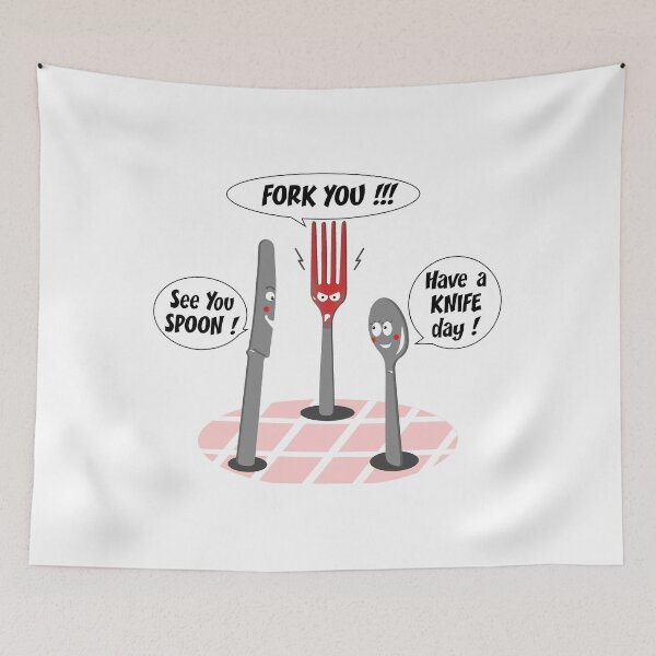 Item preview, FORK YOU, SEE YOU SPOON, HAVE A KNIFE DAY! designed and sold by francoisville.