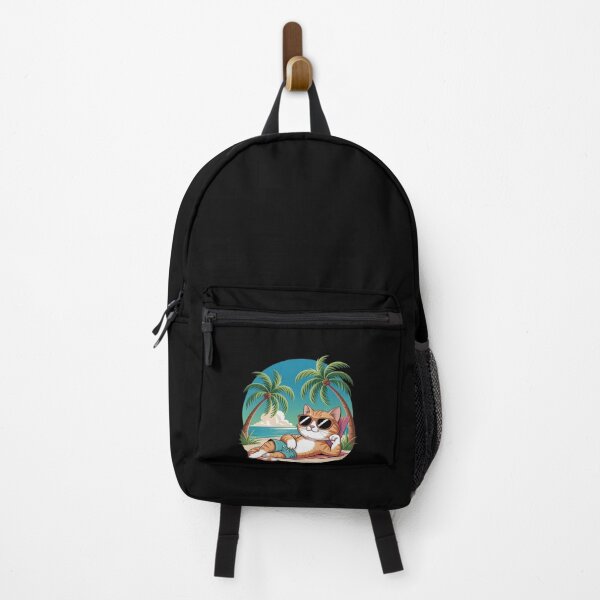 Item preview, Funny Palm Trees Cat for Beach and Vacation designed and sold by FluoroWave.