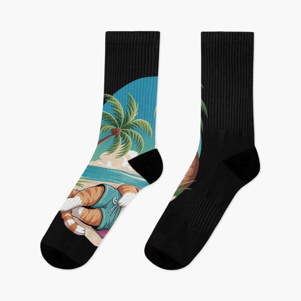 Item preview, Funny Palm Trees Cat for Beach and Vacation designed and sold by FluoroWave.