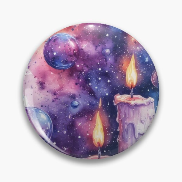 Item preview, Two candles against a cosmic background designed and sold by Mianku | Für das Leben.