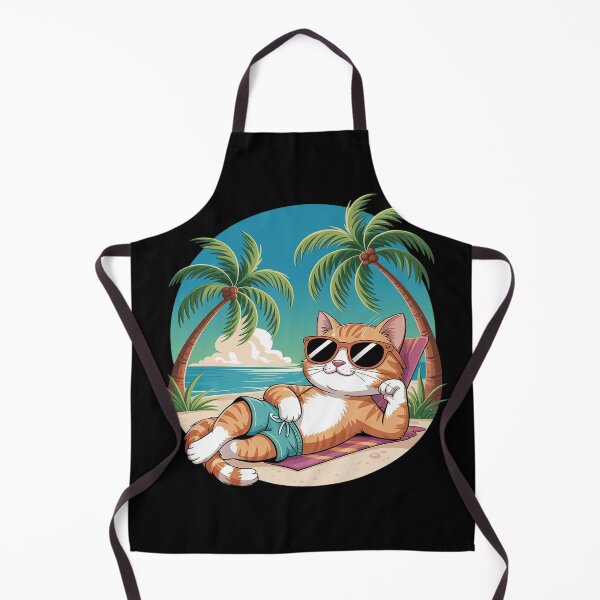 Item preview, Funny Palm Trees Cat for Beach and Vacation designed and sold by FluoroWave.