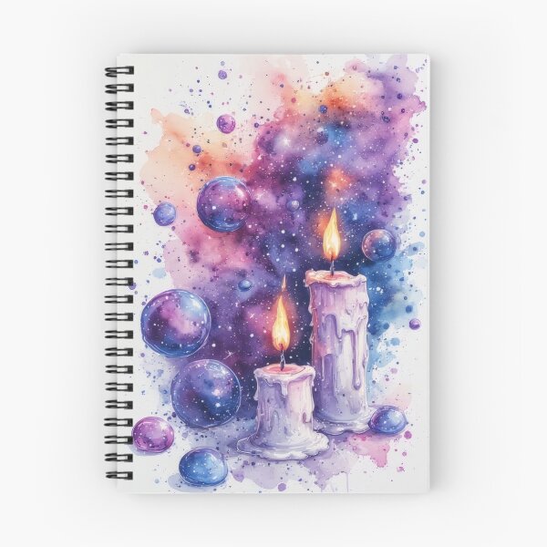 Item preview, Two candles against a cosmic background designed and sold by Mianku | Für das Leben.
