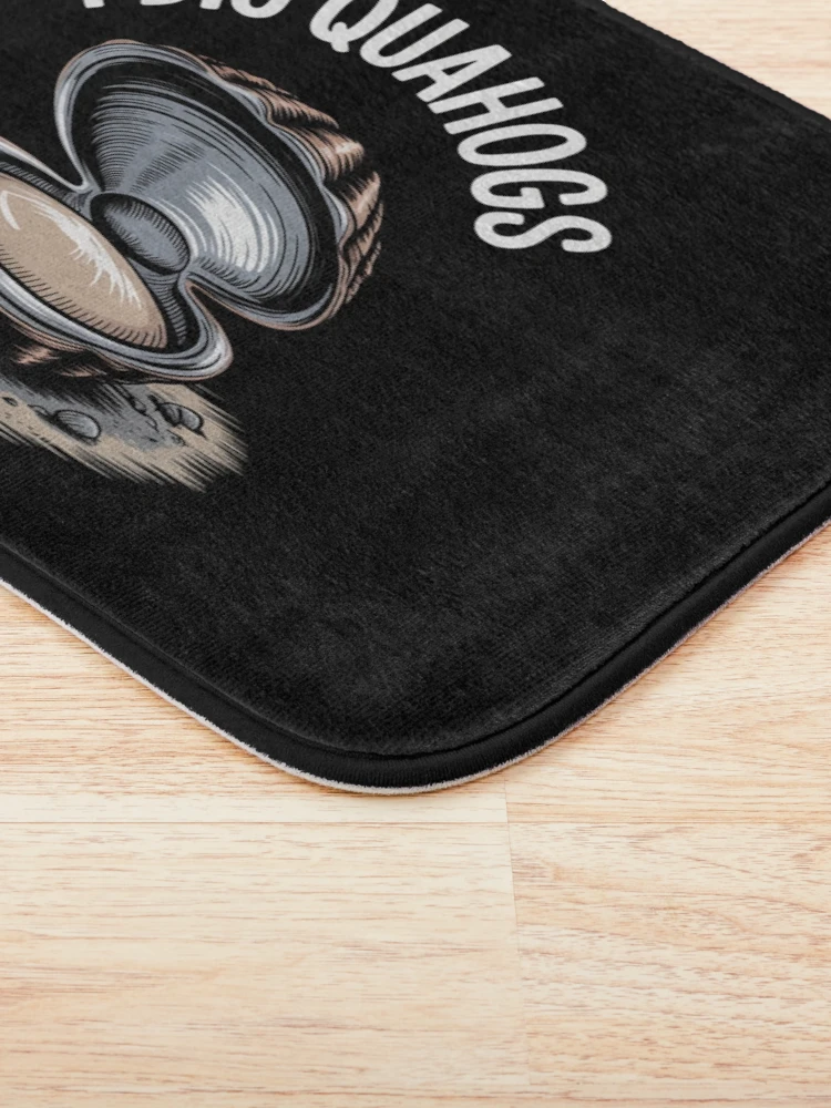 Thumbnail 3 of 6, Bath Mat, I Dig Quahogs Shells Dig Rake designed and sold by nicomitchell.