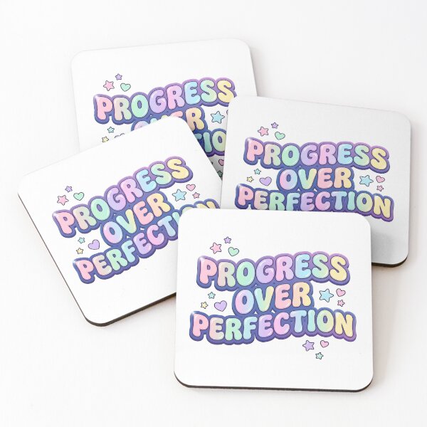 Item preview, Progress Over Perfection – Pastel Quote Sticker designed and sold by PlantzMatter.
