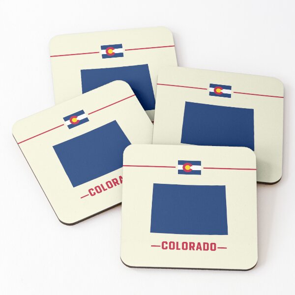 Item preview, Colorado State Silhouette - Minimalist Navy & Red Design designed and sold by mashmosh.