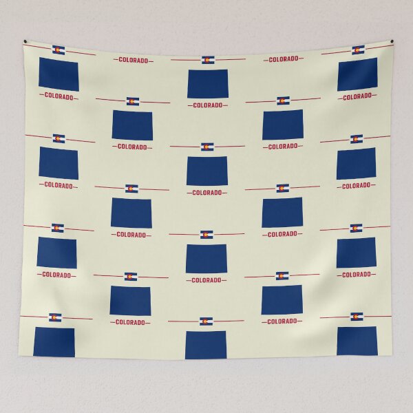 Item preview, Colorado State Silhouette - Minimalist Navy & Red Design designed and sold by mashmosh.