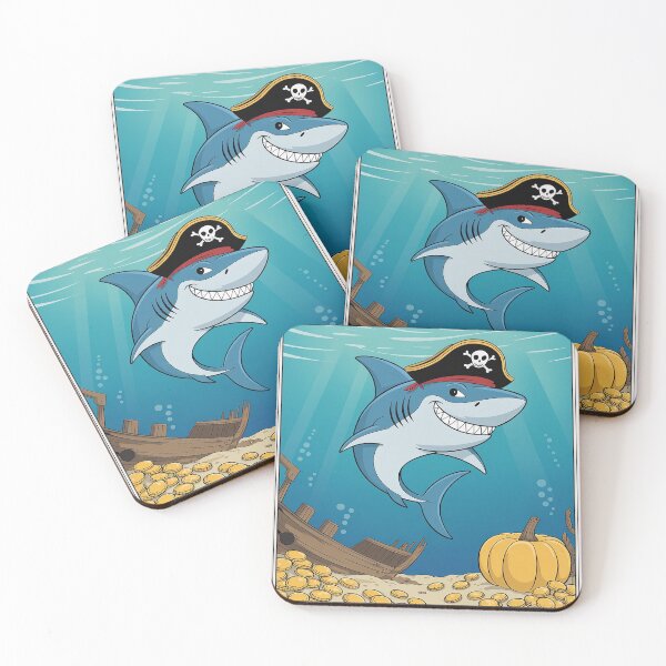 Item preview, Funny Pirate Shark Ocean Raider Tarot Treasure Seeker designed and sold by Voidbinder.