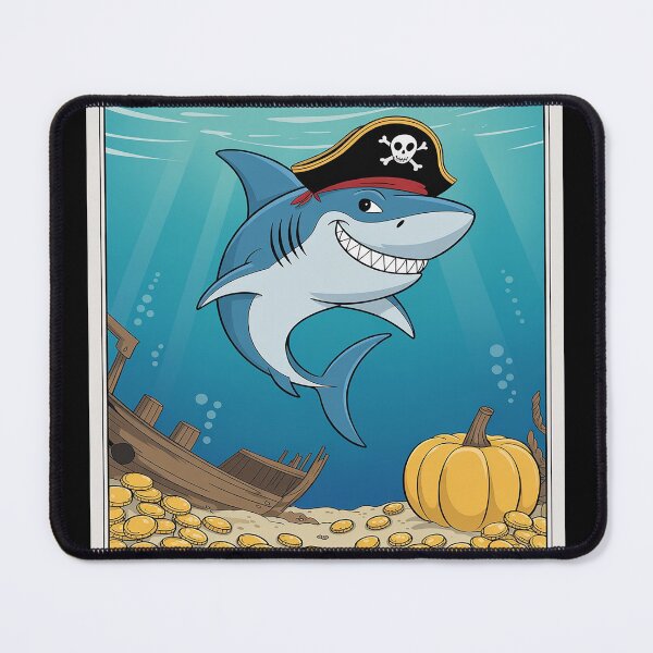 Item preview, Funny Pirate Shark Ocean Raider Tarot Treasure Seeker designed and sold by Voidbinder.