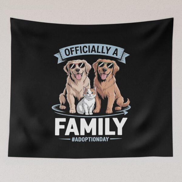 Item preview, Officially A Family Adoptionday Dog Cat Adoption Puppy  designed and sold by FadeOfThrone.