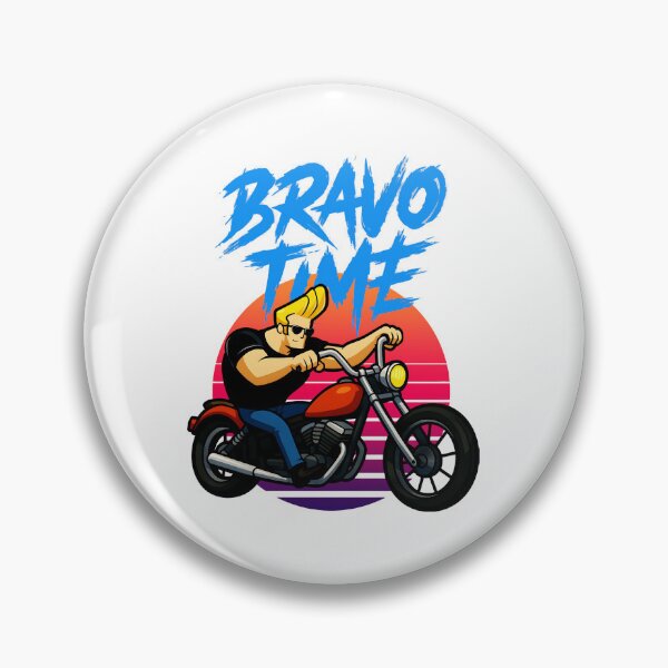 Item preview, Johnny Bravo Motorcycle Retro Action Scene designed and sold by Dennisrodman25.