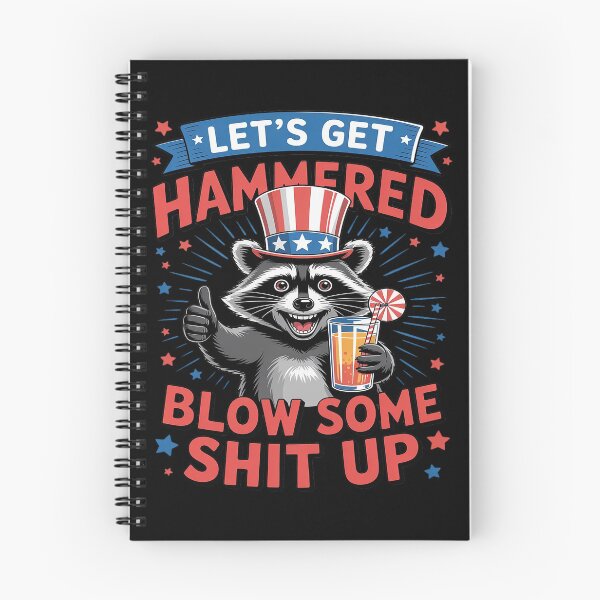 Item preview, Funny Raccoon Lets Get Hammered and Blow Some Shit Up designed and sold by Voidbinder.
