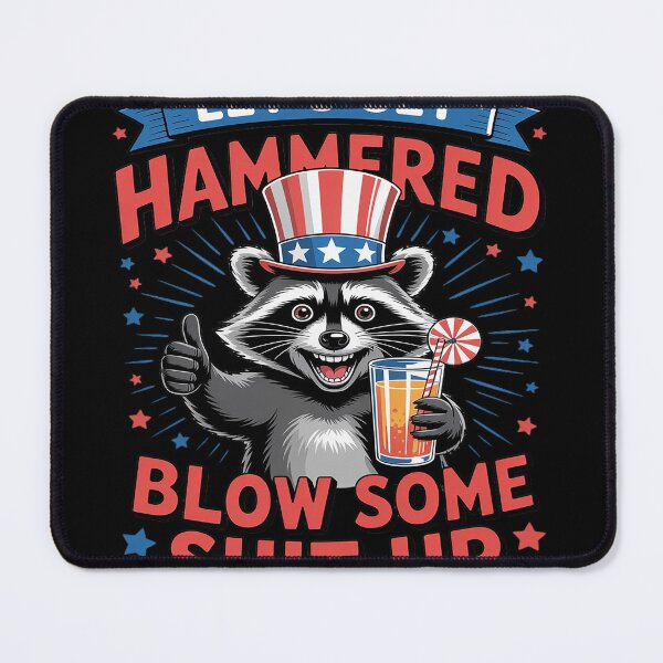 Item preview, Funny Raccoon Lets Get Hammered and Blow Some Shit Up designed and sold by Voidbinder.