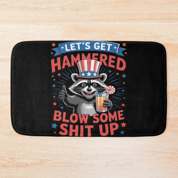 Item preview, Funny Raccoon Lets Get Hammered and Blow Some Shit Up designed and sold by Voidbinder.