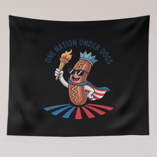 Item preview, One Nation Under Dogs - 4th Of July Hot Dog Men Women Kids  designed and sold by FadeOfThrone.