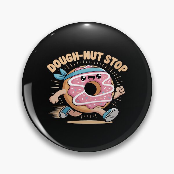 Item preview, Funny Running Donut Minimalist Design Determined Kawaii designed and sold by Voidbinder.
