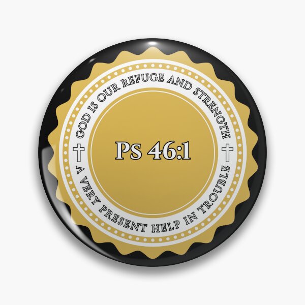 Item preview, Psalm 46:1 Bible Verse – Christian Faith & Strength (KJV) designed and sold by Clothed in Scripture.