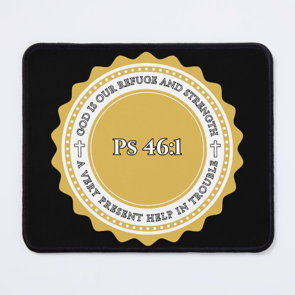 Item preview, Psalm 46:1 Bible Verse – Christian Faith & Strength (KJV) designed and sold by Clothed in Scripture.