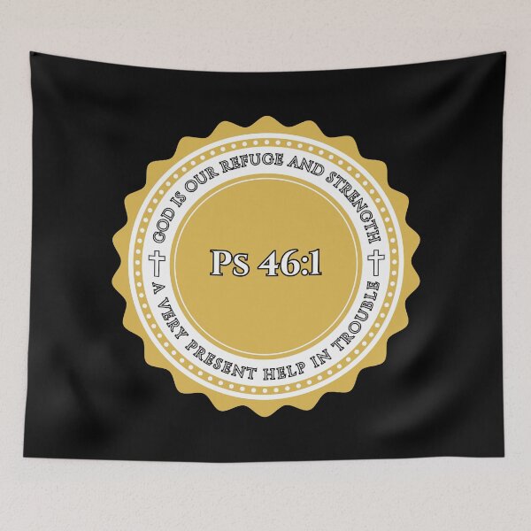 Item preview, Psalm 46:1 Bible Verse – Christian Faith & Strength (KJV) designed and sold by Clothed in Scripture.