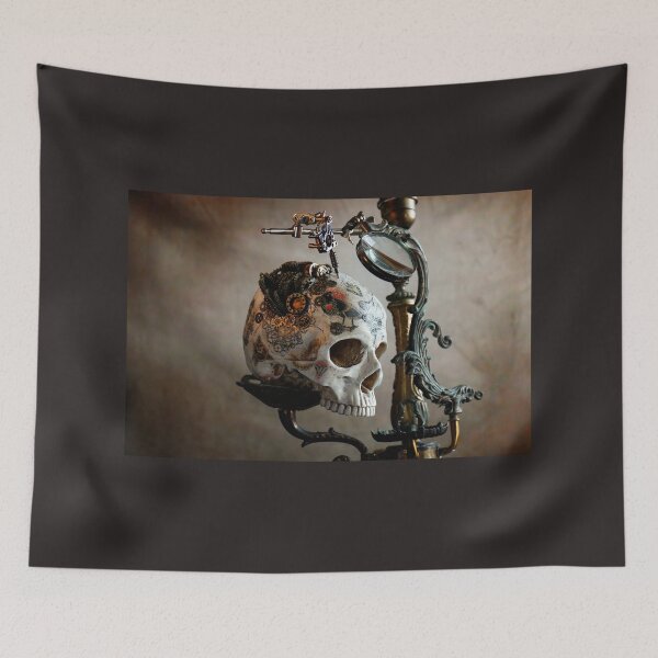 Item preview, Steampunk tattoo skull designed and sold by Cinzia Murgia.