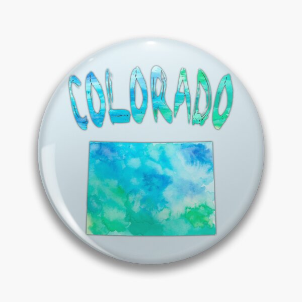 Item preview, Colorado State Map Blue Watercolor Artistic Design designed and sold by mashmosh.