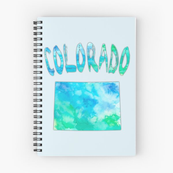 Item preview, Colorado State Map Blue Watercolor Artistic Design designed and sold by mashmosh.