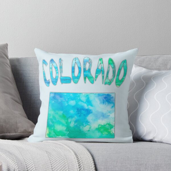 Item preview, Colorado State Map Blue Watercolor Artistic Design designed and sold by mashmosh.