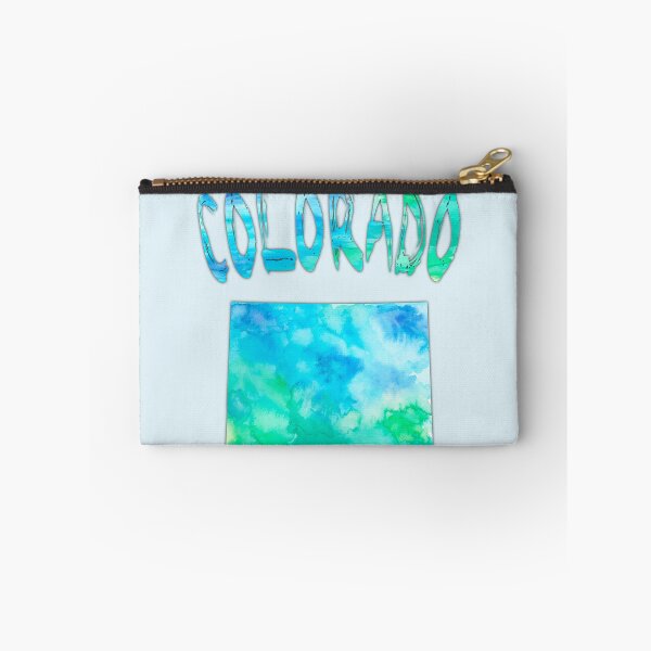 Item preview, Colorado State Map Blue Watercolor Artistic Design designed and sold by mashmosh.