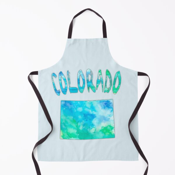 Item preview, Colorado State Map Blue Watercolor Artistic Design designed and sold by mashmosh.