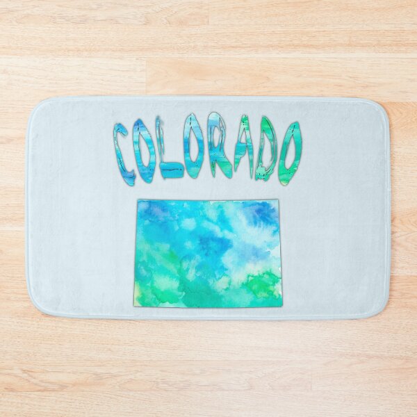 Item preview, Colorado State Map Blue Watercolor Artistic Design designed and sold by mashmosh.