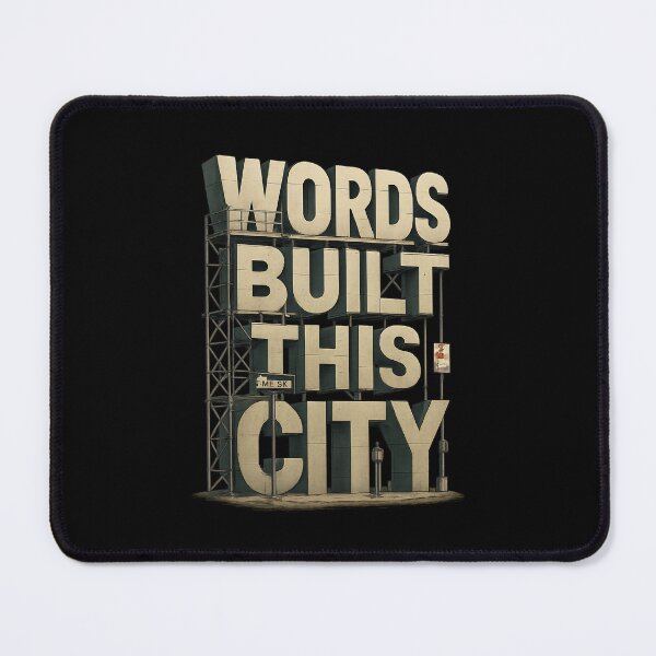 Item preview, WORDS BUILT THIS CITY - Urban Typography Streetwear Design designed and sold by MKreative Studio.