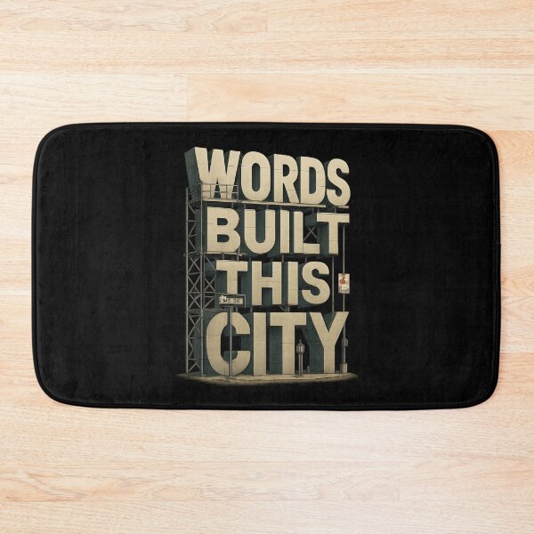 Item preview, WORDS BUILT THIS CITY - Urban Typography Streetwear Design designed and sold by MKreative Studio.