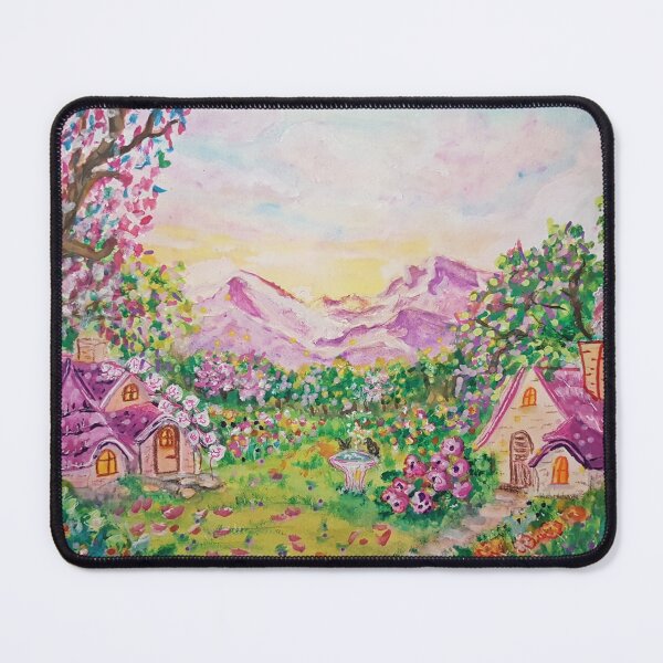 Item preview, Cute Pink Pixie Village designed and sold by ZiehrArt.