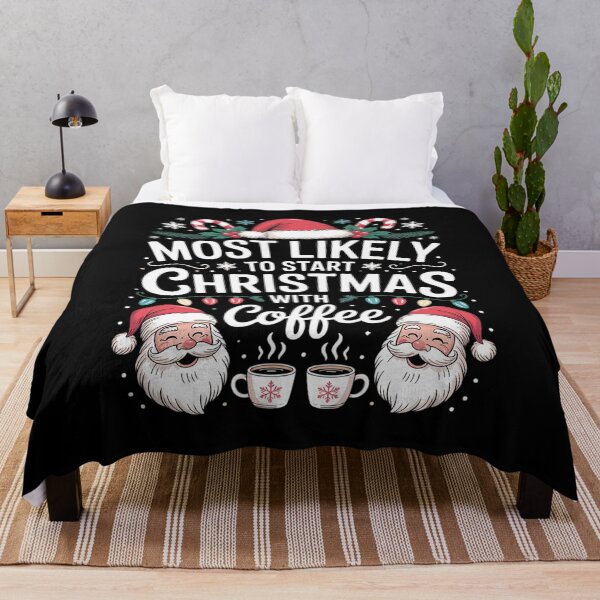 Item preview, Most Likely To Start Christmas With Coffee Family Xmas designed and sold by CombatTask.