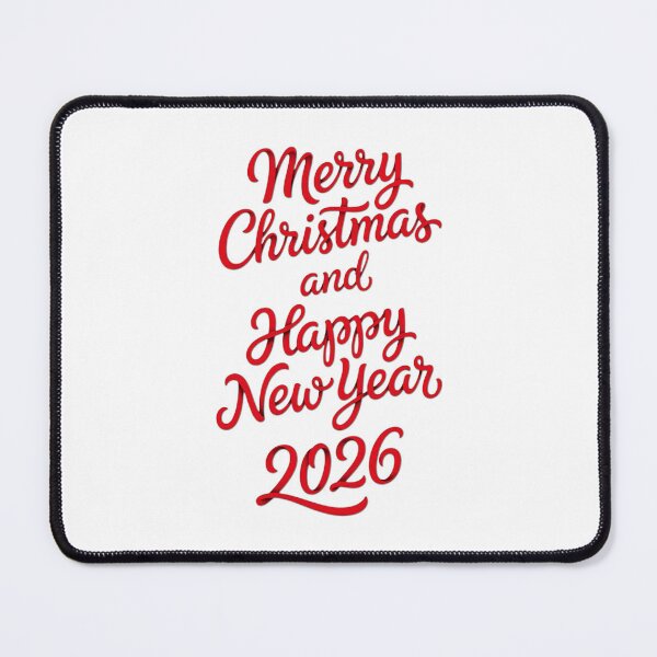 Item preview, Merry Christmas and Happy New Year 2026 Red 3D Typography designed and sold by MaliStudio1982.