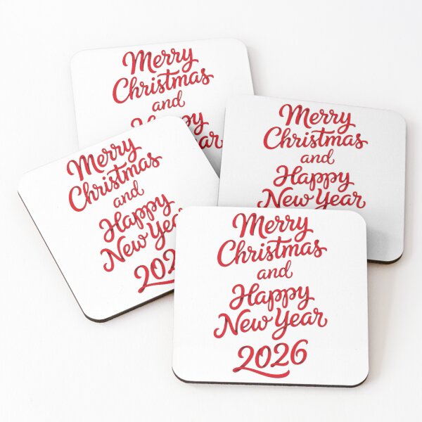 Item preview, Merry Christmas and Happy New Year 2026 Red 3D Typography designed and sold by MaliStudio1982.