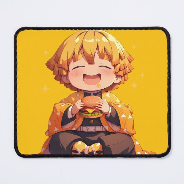 Item preview, Zenitsu Agatsuma Demon Slayer Anime Chibi Kawaii Burger Cute Sparkling Joy designed and sold by mildaclairmo.