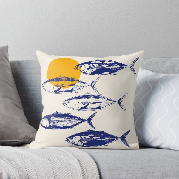 Item preview, Vintage Blue Tuna Minimalist Illustration designed and sold by MaiZephyr.