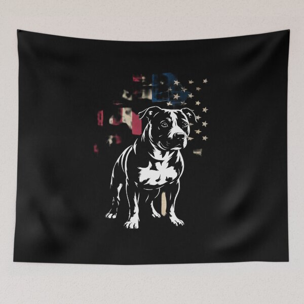 Item preview, Patriotic Pitbull Dog Lover 4th of July USA American Flag  designed and sold by FadeOfThrone.