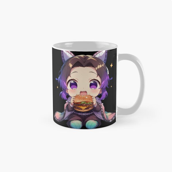 Item preview, Shinobu Kocho Demon Slayer Anime Chibi Kawaii Burger Cute Purple designed and sold by mildaclairmo.