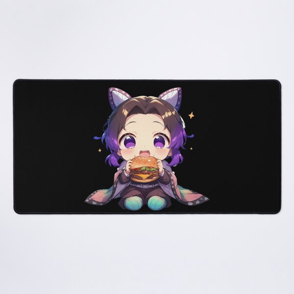Item preview, Shinobu Kocho Demon Slayer Anime Chibi Kawaii Burger Cute Purple designed and sold by mildaclairmo.