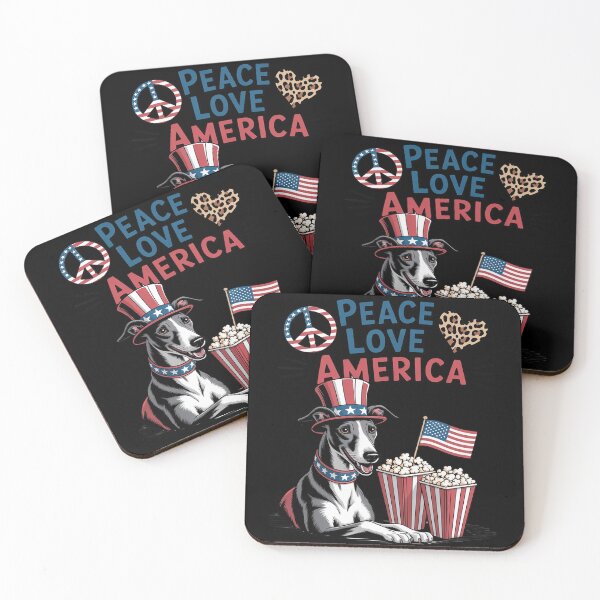 Item preview, Peace Love Weimaraner Dog Patriotic America Flag 4th Julyư  designed and sold by FadeOfThrone.